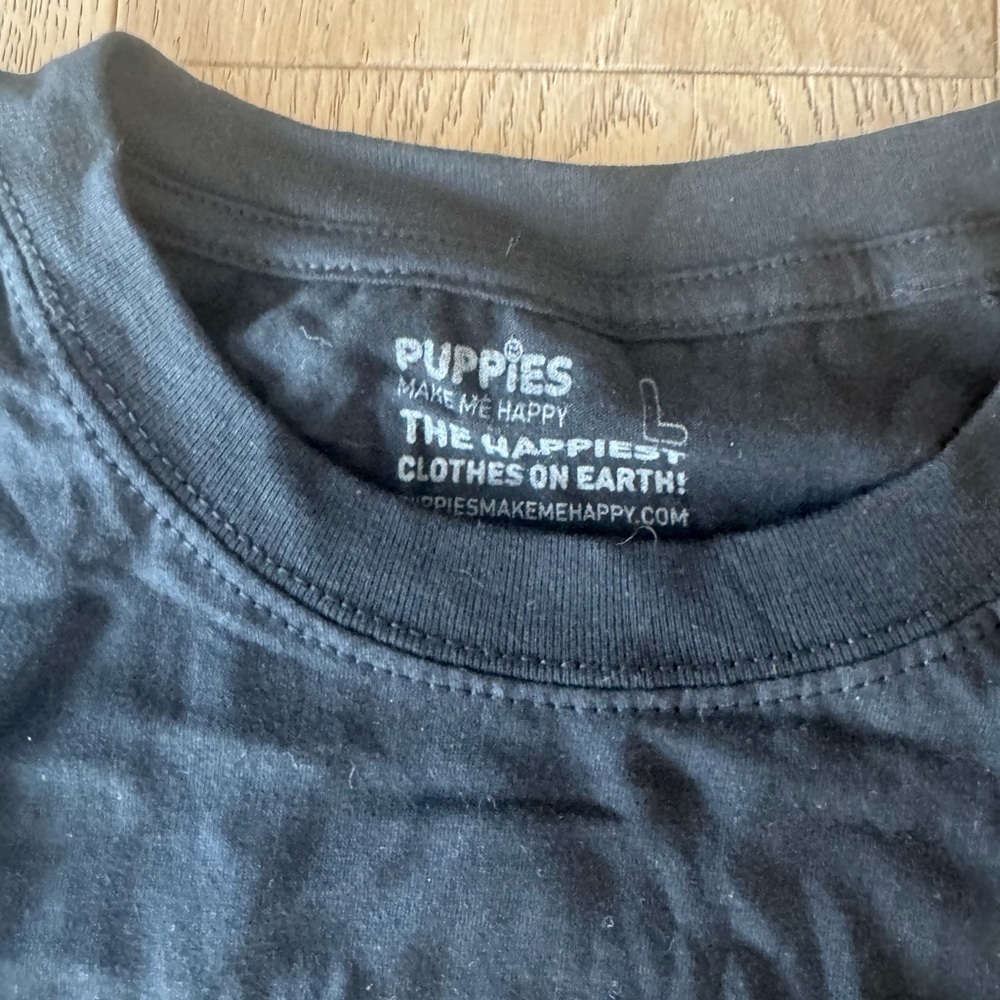 Black Puppies Make Me Happy T-Shirt — image 3 of 3